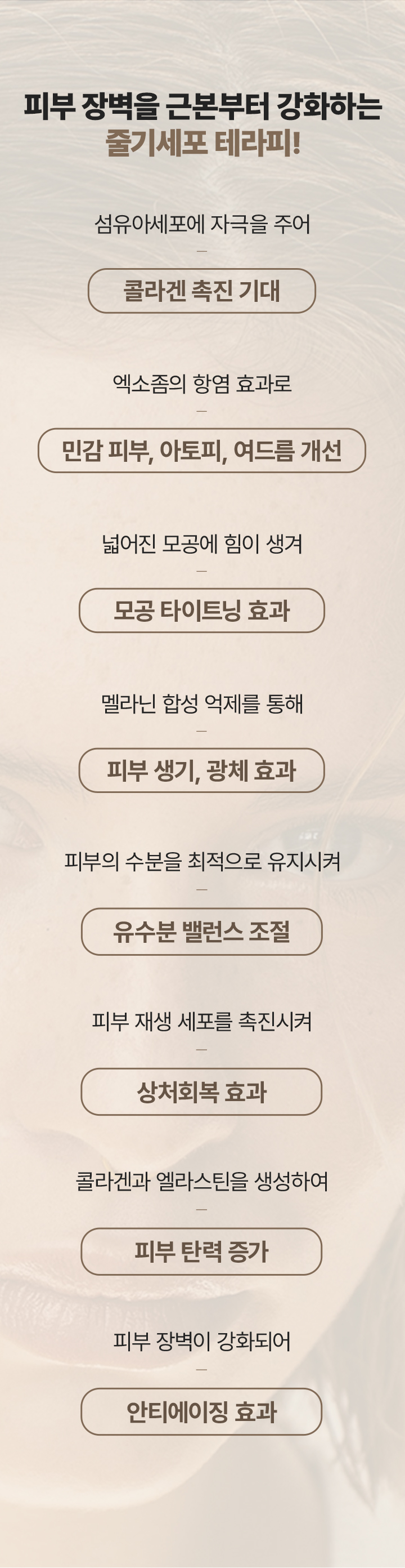 콜라겐,콜라겐촉진,민감피부,아토피개선,여드름개선,모공타이트닝,피부생기,피부광체,유수분밸런스,상처회복,피부탄력,안티에이징